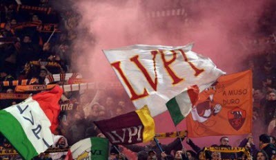 Две трибуны стадиона «Ромы» дисквалифицированы на два матча Серии А